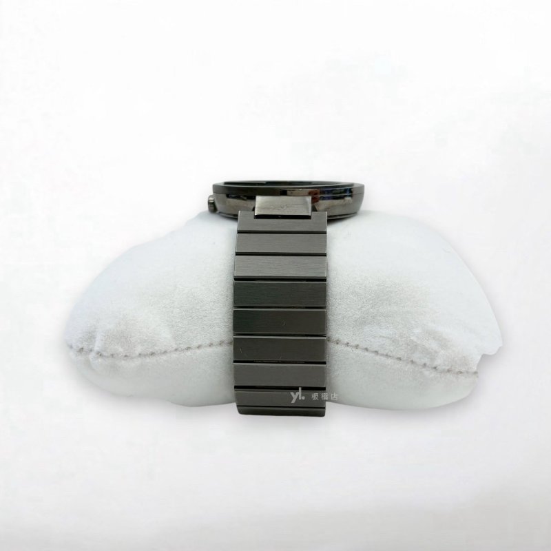 GUCCI手錶 Interlocking-G黑鋼石英錶 /YA133210-2