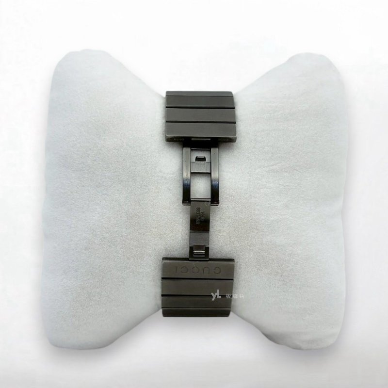 GUCCI手錶 Interlocking-G黑鋼石英錶 /YA133210-3