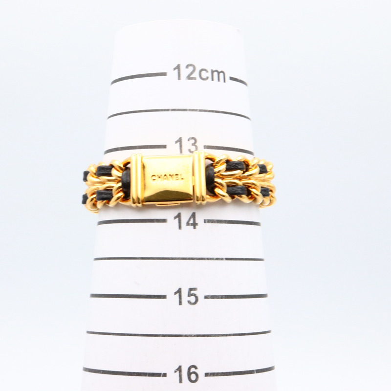 Premiere S 石英腕錶 黑色錶盤 鍍金 皮革錶帶【CHANEL 香奈兒】 H0001-6