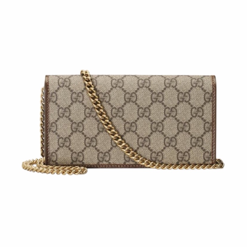 Gucci 女士 Horsebit 1955系列鏈帶錢包均碼碼19cm*4cm*10cm-3