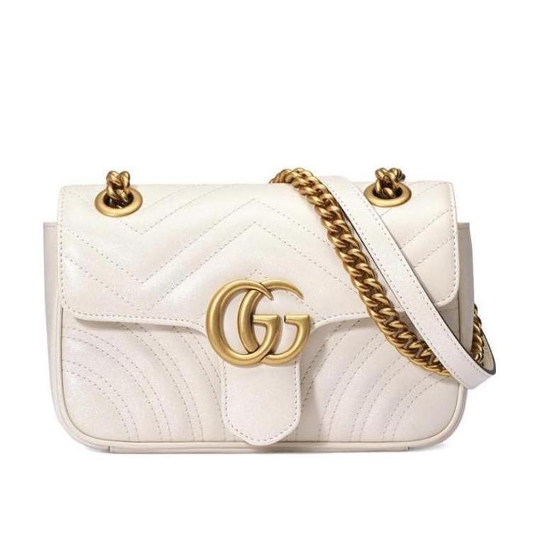 Gucci 女士 GG Marmont系列迷你肩背包均碼碼MINI、22X6X13CM-0
