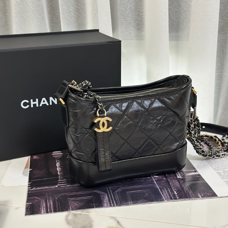 CHANEL 雙鍊條流浪包 - 小號黑26開-2