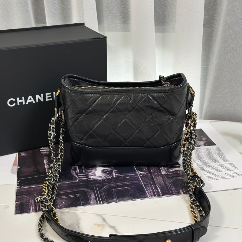CHANEL 雙鍊條流浪包 - 小號黑26開-4