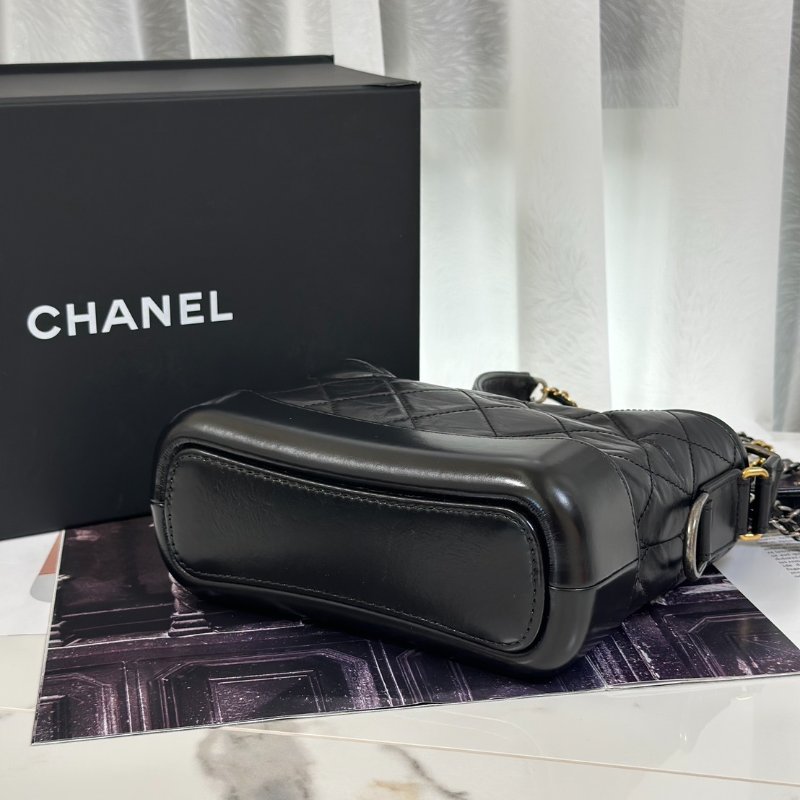CHANEL 雙鍊條流浪包 - 小號黑26開-5