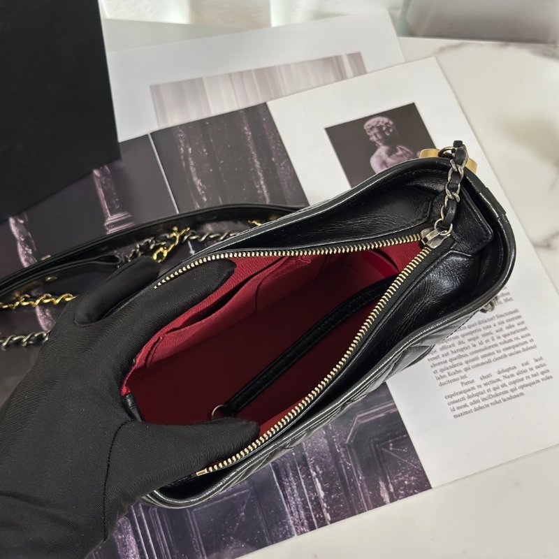 CHANEL 雙鍊條流浪包 - 小號黑26開-6