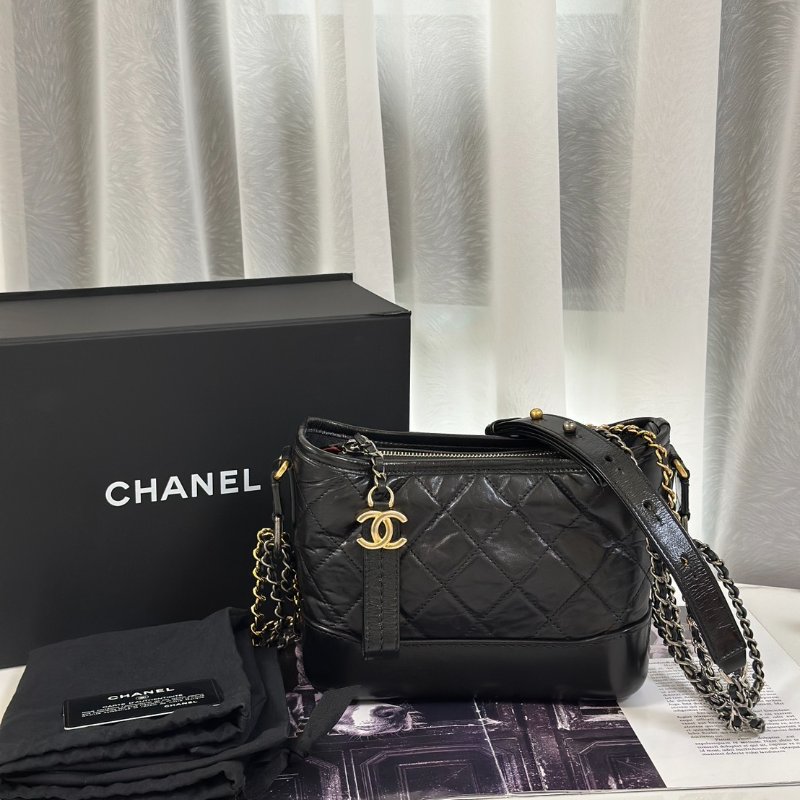 CHANEL 雙鍊條流浪包 - 小號黑26開-7