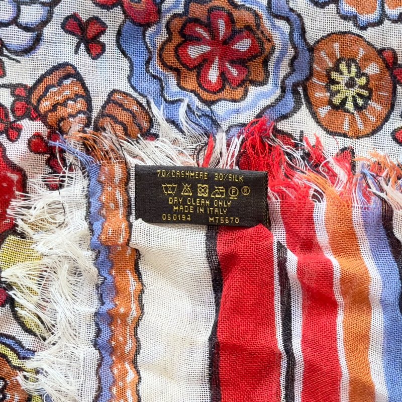 LOUIS VUITTON 花花 羊絨 圍巾-6