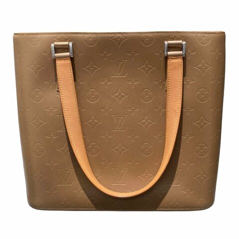 LOUIS VUITTON TOTE BAG 托特包 漆皮 奶茶色