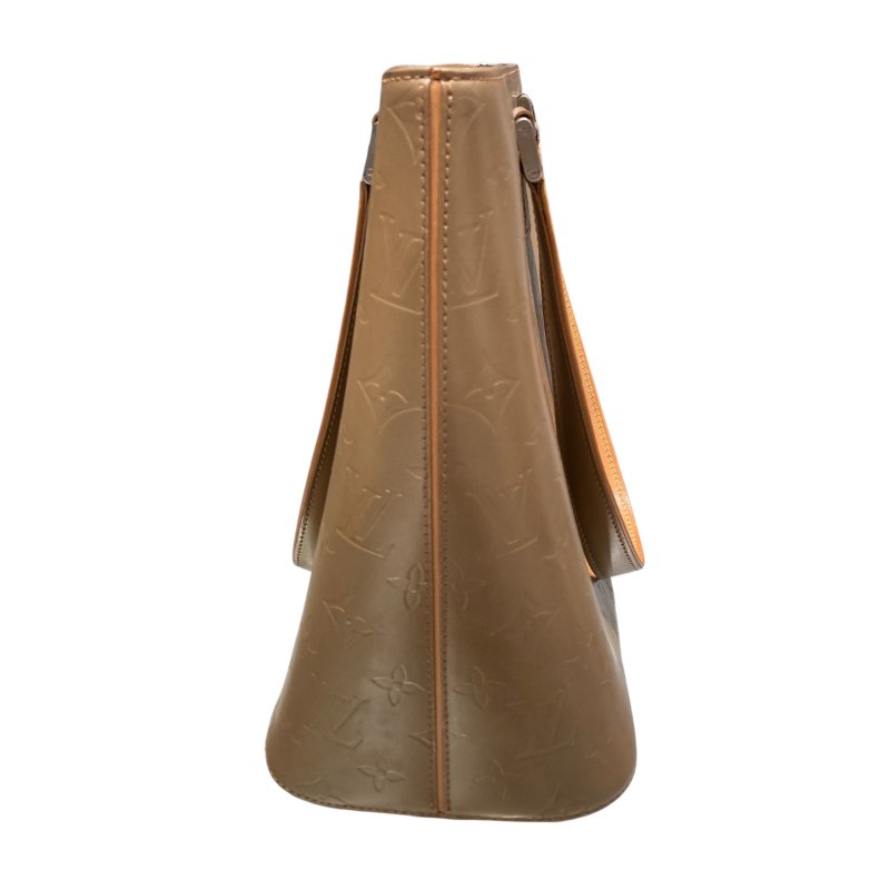 LOUIS VUITTON TOTE BAG 托特包 漆皮 奶茶色-3