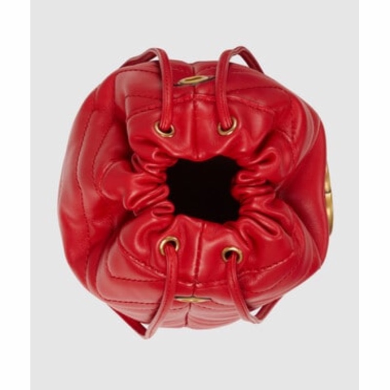 Gucci 女士 GG Marmont 絎縫迷你水桶包均碼碼MINI、13cm*13cm*17cm-6