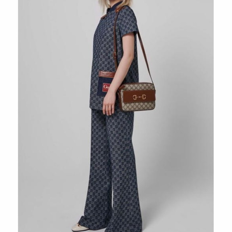 Gucci 女士 馬銜扣1955系列小號肩背包均碼碼小號、22.5 X 6.5 X 17 CM-8