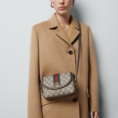 Gucci 女士 OPHIDIA GG 迷你單肩包均碼碼MINI、19cm*5cm*13cm-8