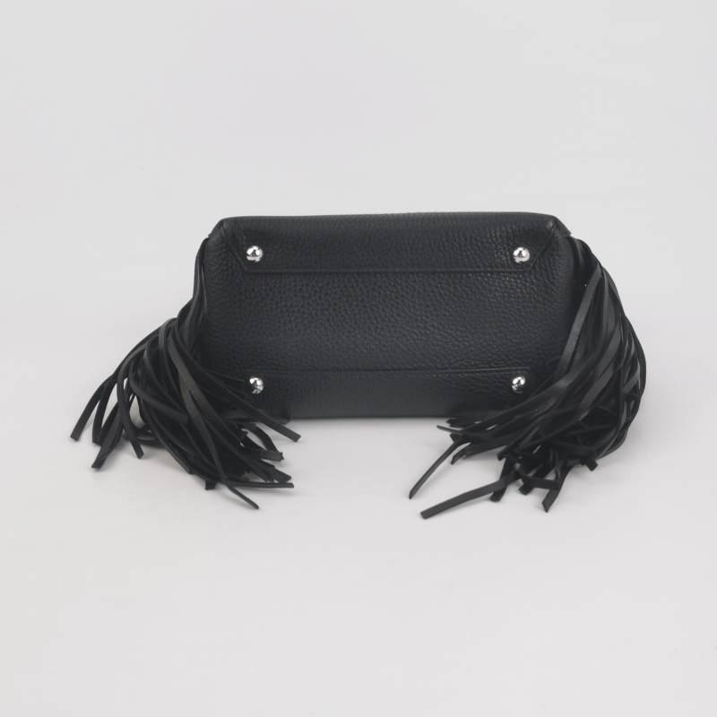 Burberry The Banner班納迷你牛皮流蘇字母Logo雙搭扣斜挎包單肩包-5