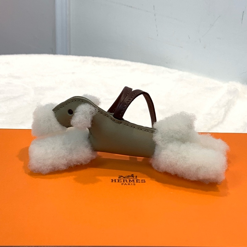🫧full set有正單 超可愛25年Hermes Budy米色系掛件-1