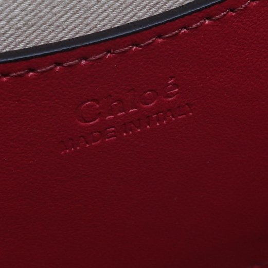 Chloe Tess小號牛皮翻毛皮純色鱷魚壓紋圓環搭扣斜挎包單肩包-7