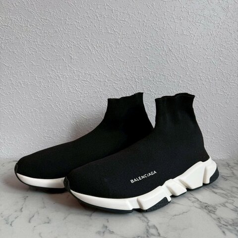 🎉練舞必備 明星同款 Balenciaga 黑色針織襪套運動鞋