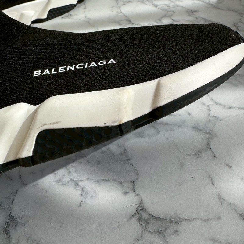 🎉練舞必備 明星同款 Balenciaga 黑色針織襪套運動鞋-4