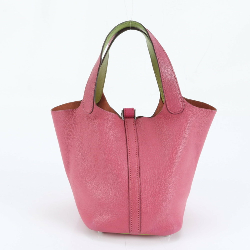 愛馬仕 Hermès Picotin PM 粉紅色女士真皮手提包，帶 J 字印記-2