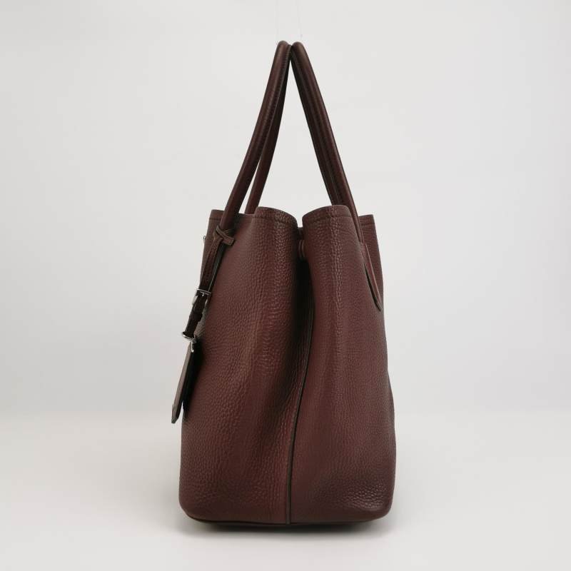 Prada Double中號牛皮純色三角徽標斜挎包單肩包-2