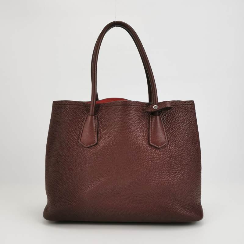 Prada Double中號牛皮純色三角徽標斜挎包單肩包-4