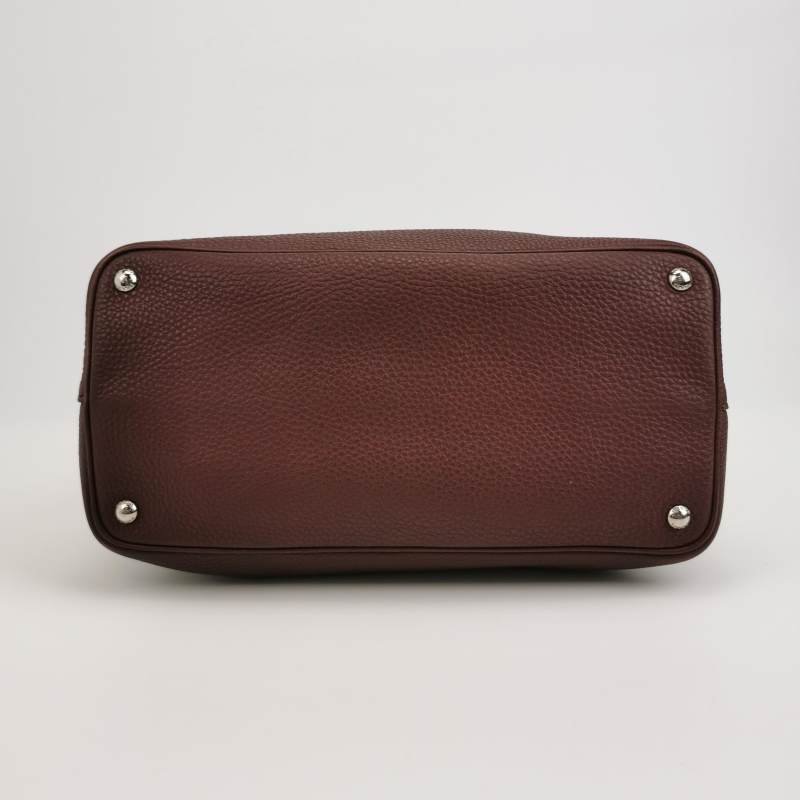 Prada Double中號牛皮純色三角徽標斜挎包單肩包-5