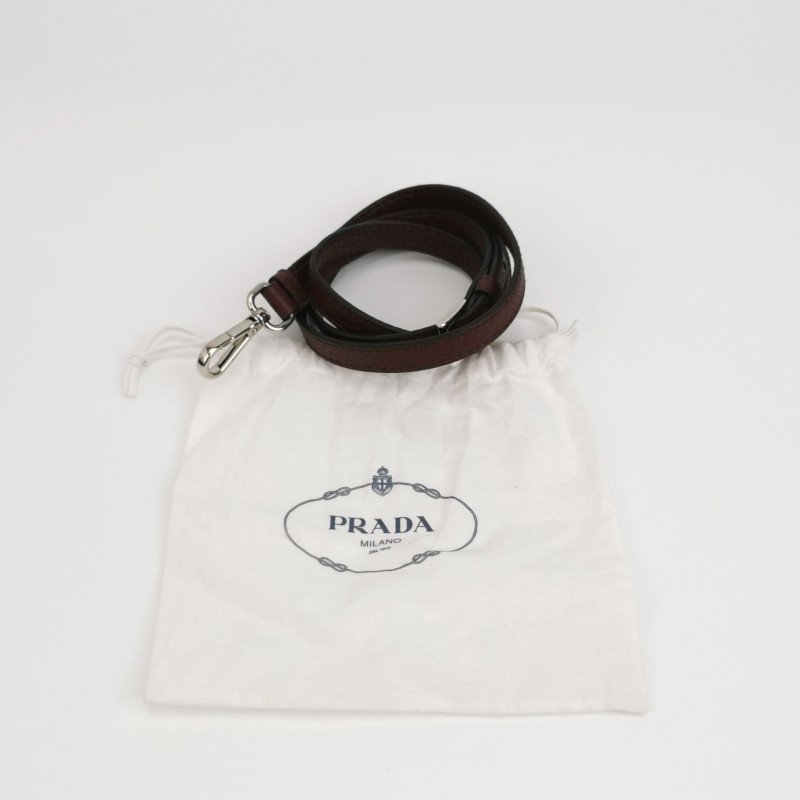 Prada Double中號牛皮純色三角徽標斜挎包單肩包-8