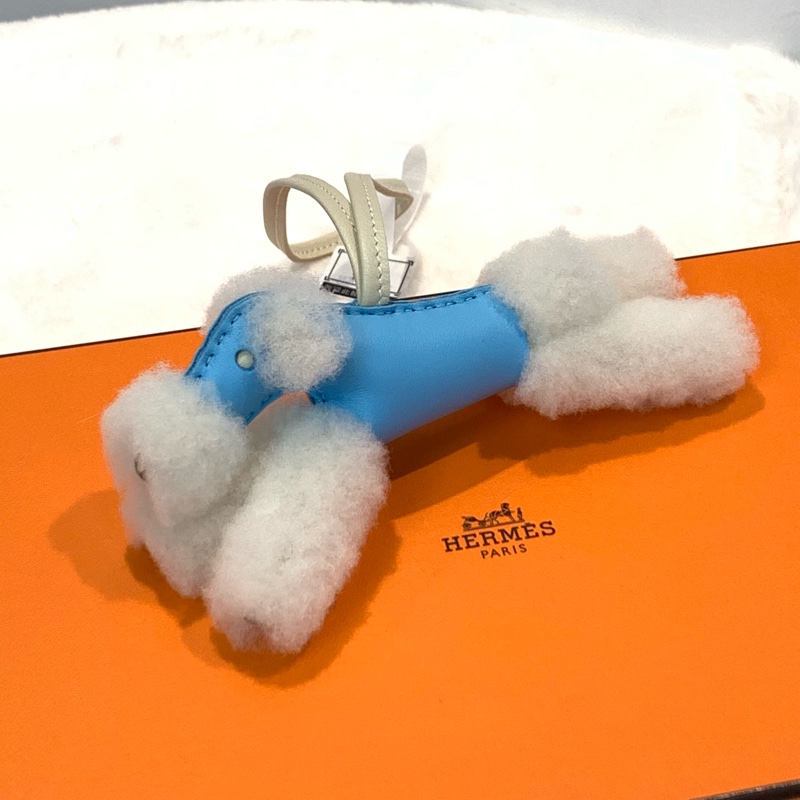 🫧full set有正單 超可愛25年Hermes Budy糖果藍色掛件-1