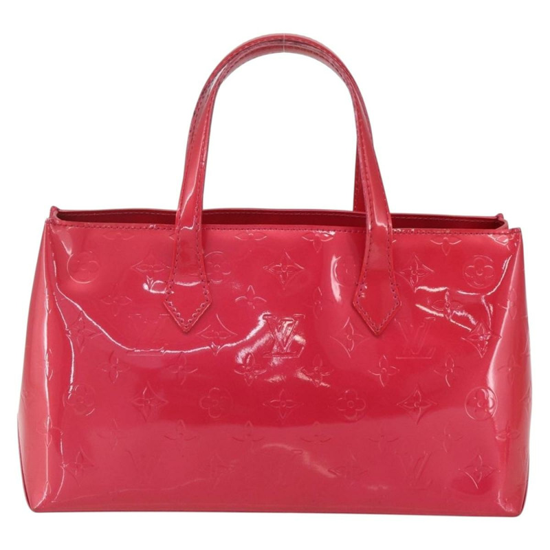 【日本直送】路易威登 Monogram Vernis Wilshire PM 手提包 玫瑰粉 M93643 正品 ki6328-1