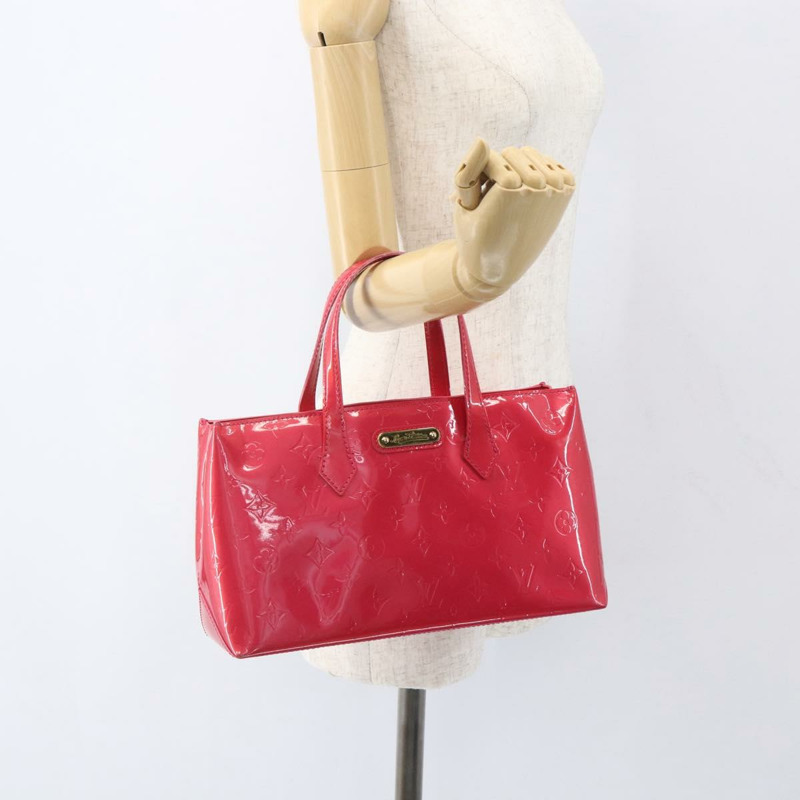 【日本直送】路易威登 Monogram Vernis Wilshire PM 手提包 玫瑰粉 M93643 正品 ki6328-21