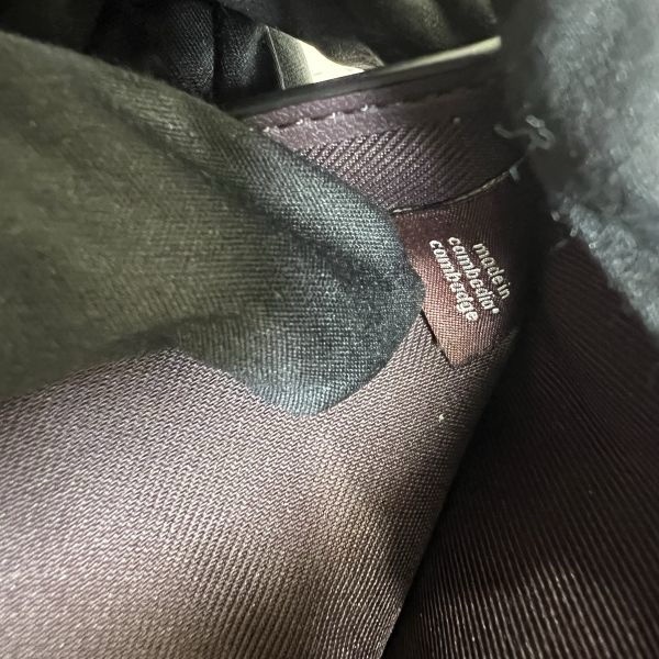 COACH 黑色拼接老花三折短夾-12