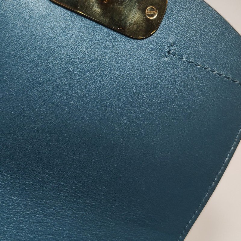 Chloe Chloe C迷你牛皮羊皮拼色字母C徽飾斜挎包-9