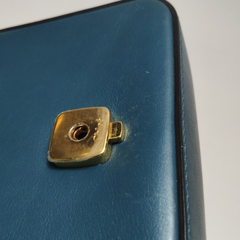 Chloe Chloe C迷你牛皮羊皮拼色字母C徽飾斜挎包-14