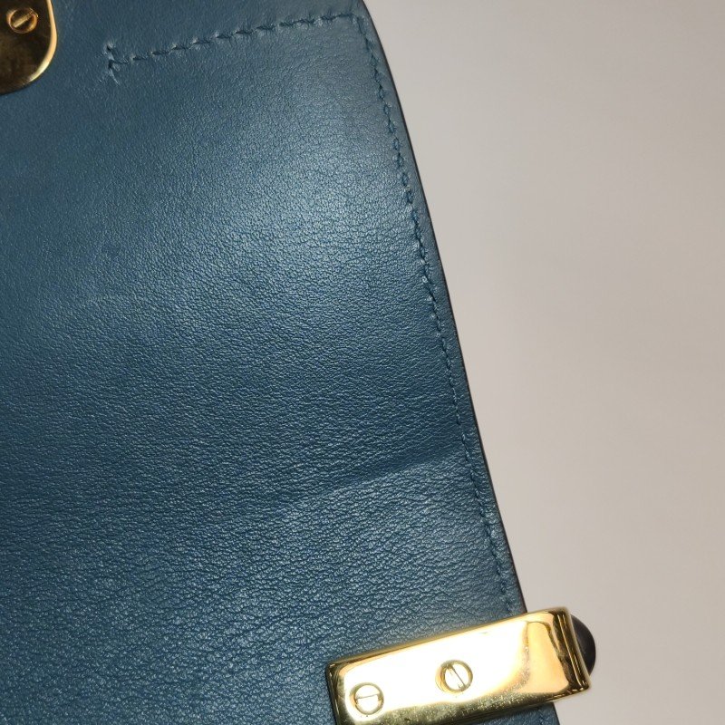 Chloe Chloe C迷你牛皮羊皮拼色字母C徽飾斜挎包-23