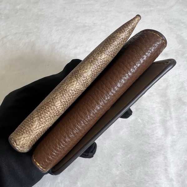 COACH 經典LOGO卡袋皮夾棕色-4