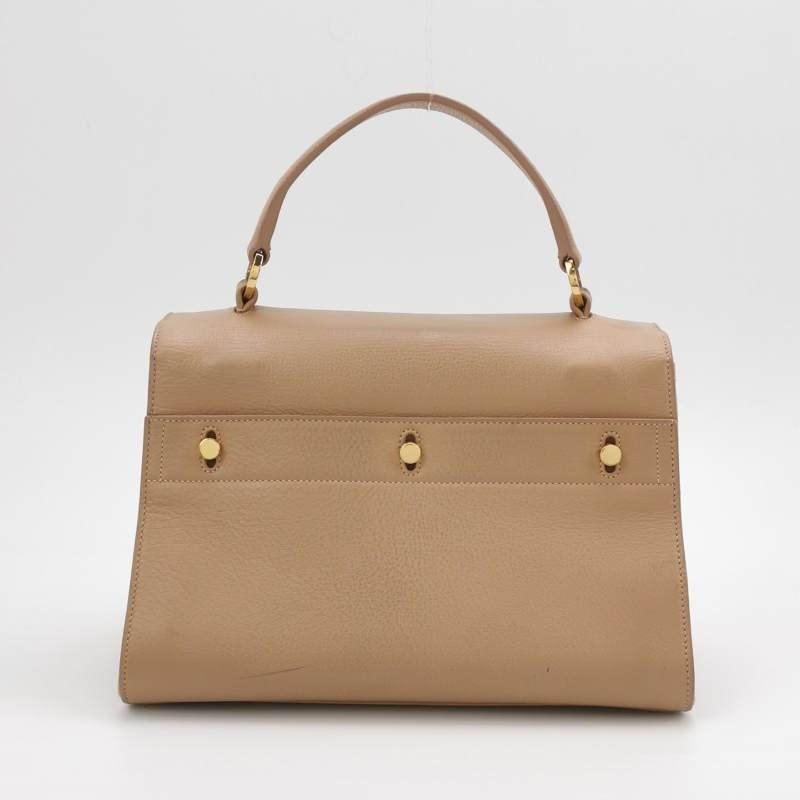 Saint Laurent MuseTwo牛皮帆布純色金屬扣斜挎包單肩包-4