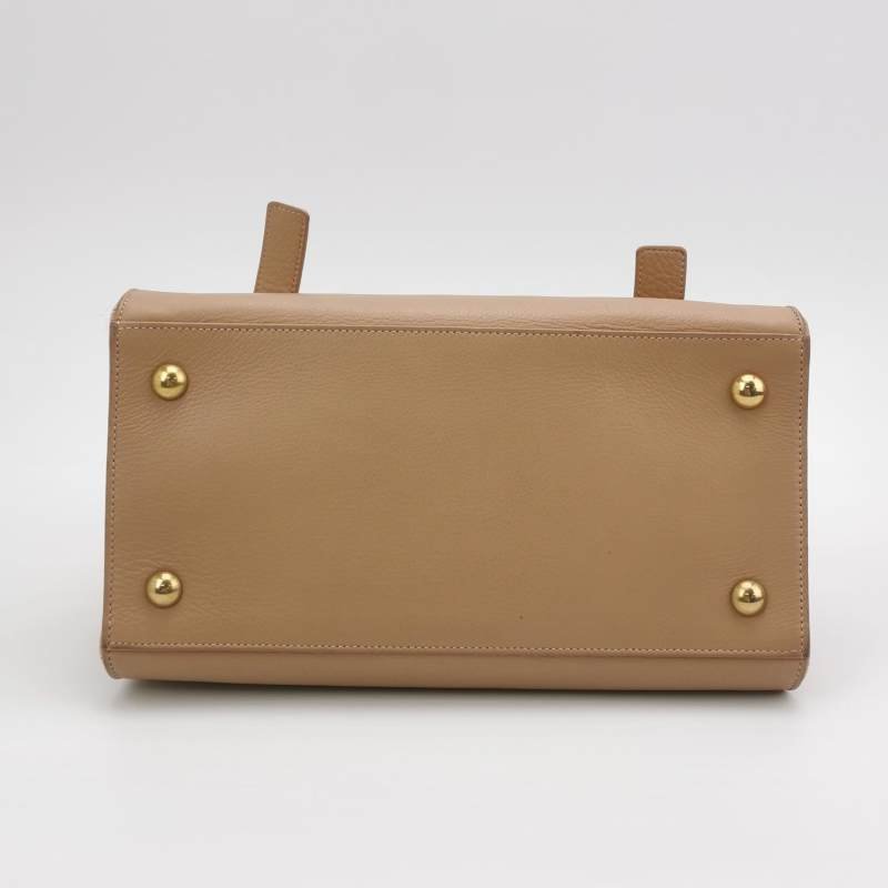 Saint Laurent MuseTwo牛皮帆布純色金屬扣斜挎包單肩包-5