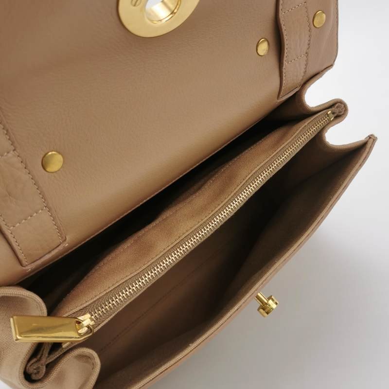 Saint Laurent MuseTwo牛皮帆布純色金屬扣斜挎包單肩包-6