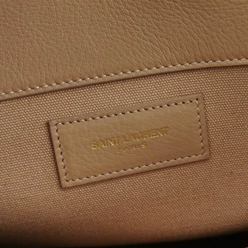 Saint Laurent MuseTwo牛皮帆布純色金屬扣斜挎包單肩包-7