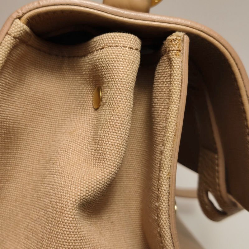 Saint Laurent MuseTwo牛皮帆布純色金屬扣斜挎包單肩包-16