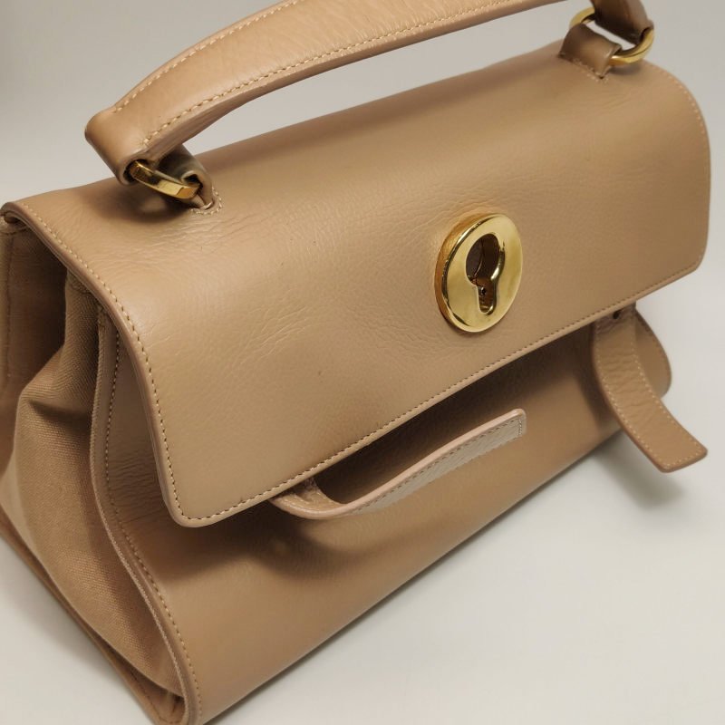 Saint Laurent MuseTwo牛皮帆布純色金屬扣斜挎包單肩包-17