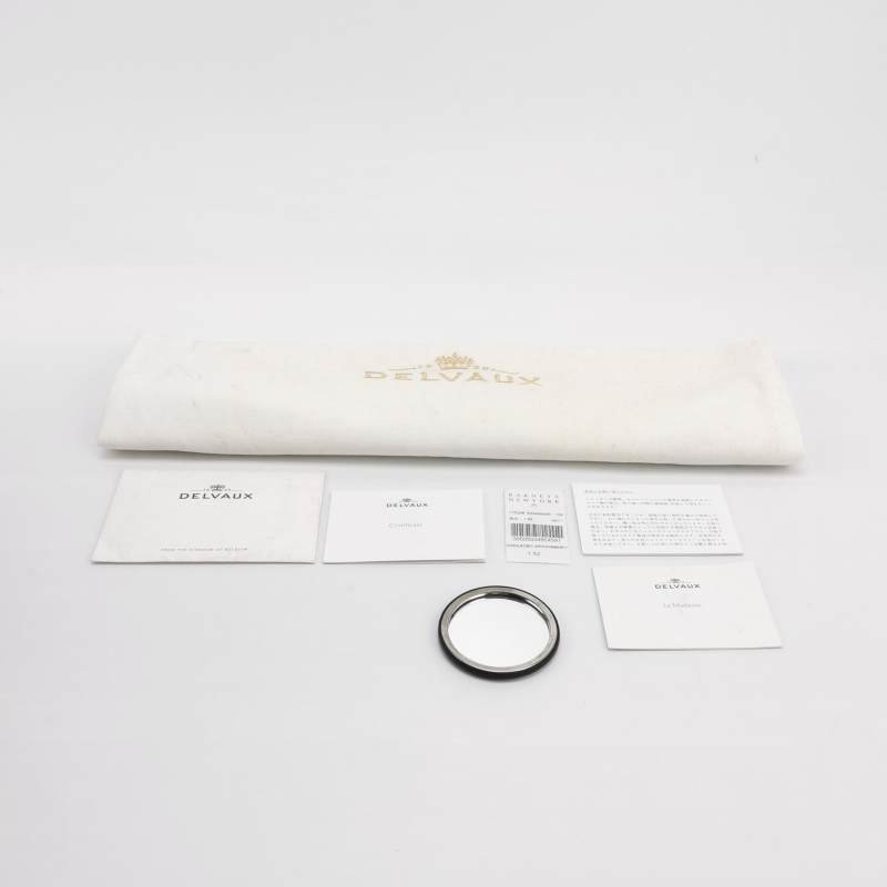 Delvaux Madame牛皮拼色抽取式翻蓋斜挎包單肩包-8