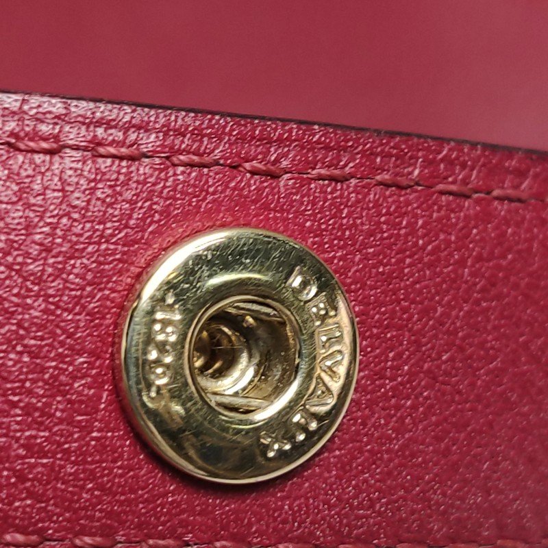 Delvaux Madame牛皮拼色抽取式翻蓋斜挎包單肩包-15