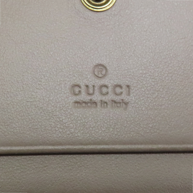 棕色 牛皮 山形紋 扣式 雙折 GG Marmont 短夾 466492【GUCCI 古馳】 466492-7