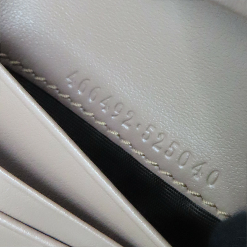 棕色 牛皮 山形紋 扣式 雙折 GG Marmont 短夾 466492【GUCCI 古馳】 466492-8