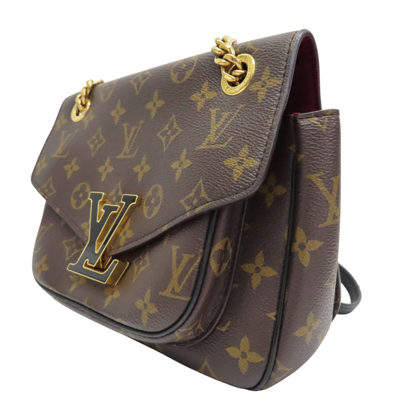 棕色 原花 PVC塗層帆布 肩背包【LOUIS VUITTON LV 路易威登】 M45592-2