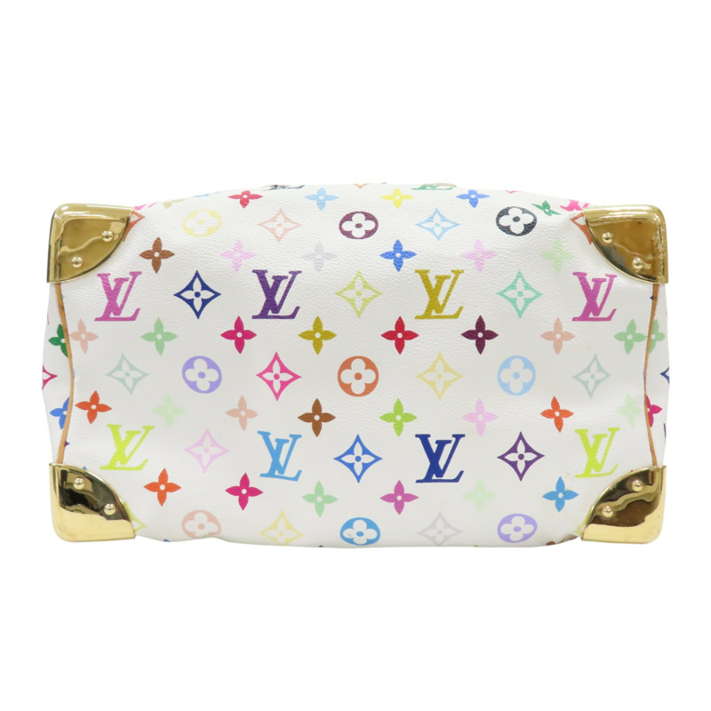 白彩 原花帆布 Speedy 30 波士頓包 手提包【LOUIS VUITTON LV 路易威登】 M92643-3