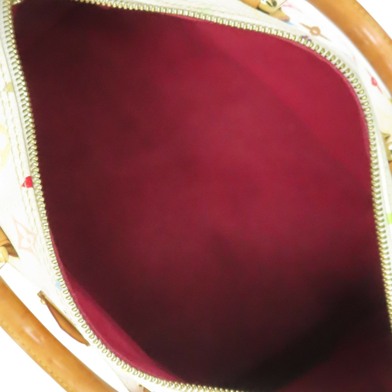 白彩 原花帆布 Speedy 30 波士頓包 手提包【LOUIS VUITTON LV 路易威登】 M92643-4