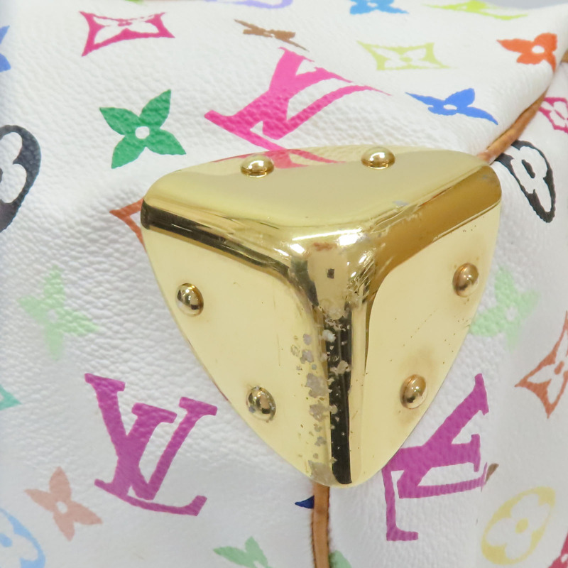 白彩 原花帆布 Speedy 30 波士頓包 手提包【LOUIS VUITTON LV 路易威登】 M92643-9