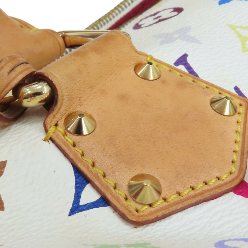 白彩 原花帆布 Speedy 30 波士頓包 手提包【LOUIS VUITTON LV 路易威登】 M92643-16