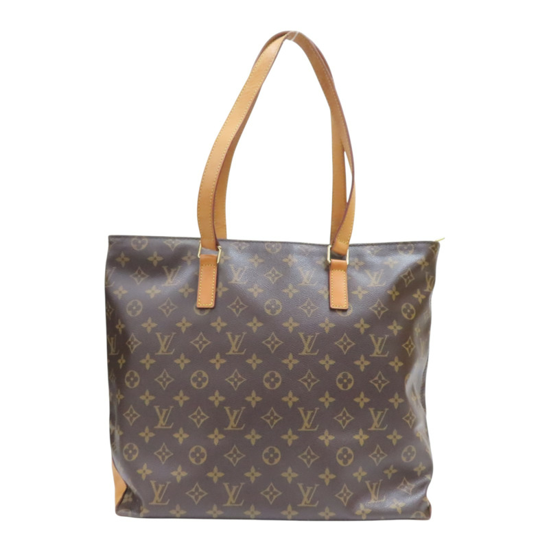 棕色 原花帆布 Cabas Mezzo 肩背包 【LOUIS VUITTON LV 路易威登】 M51151-1